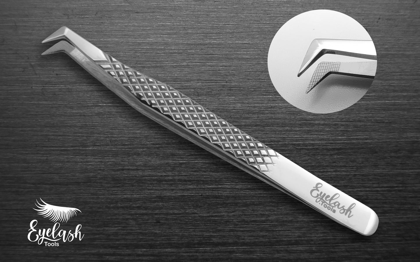 Professional 12-Piece Eyelash Extension Tweezer Kit - Scissors, Mirror & eyelash separator