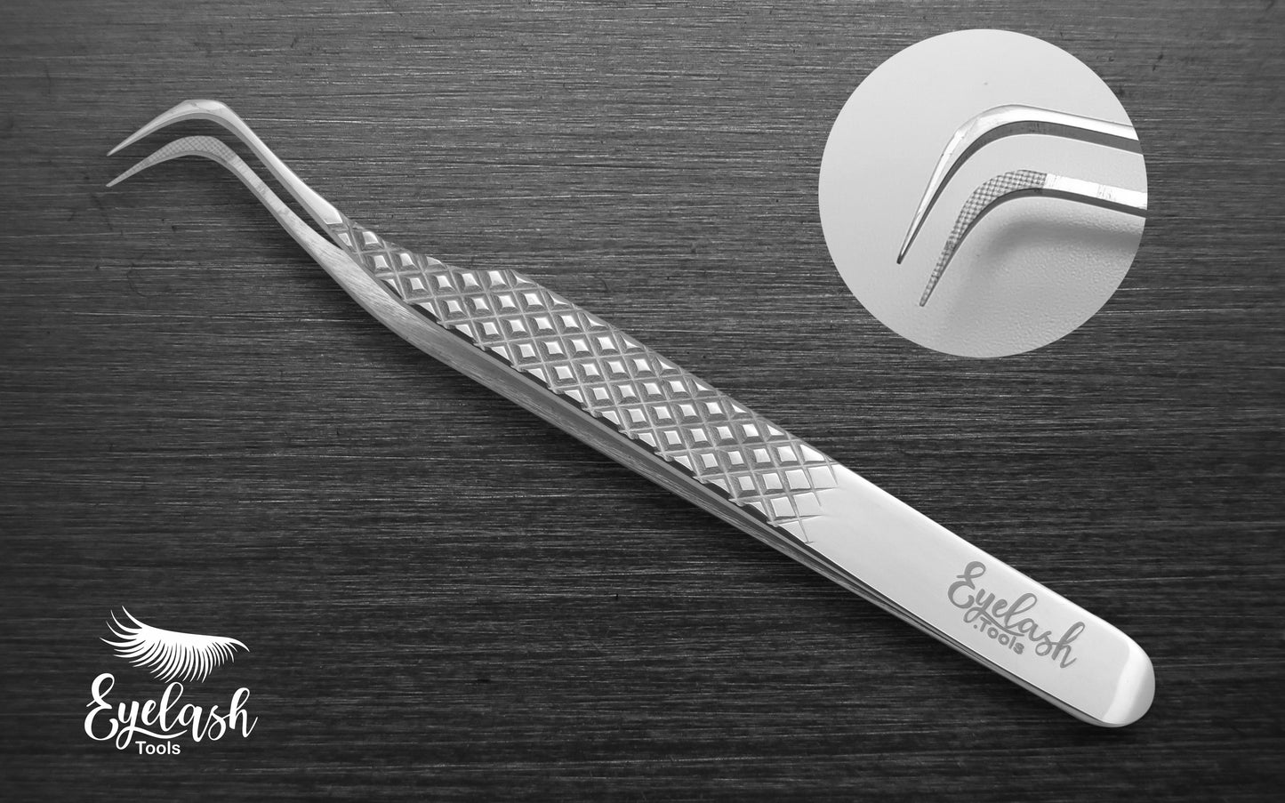 Professional 12-Piece Eyelash Extension Tweezer Kit - Scissors, Mirror & eyelash separator