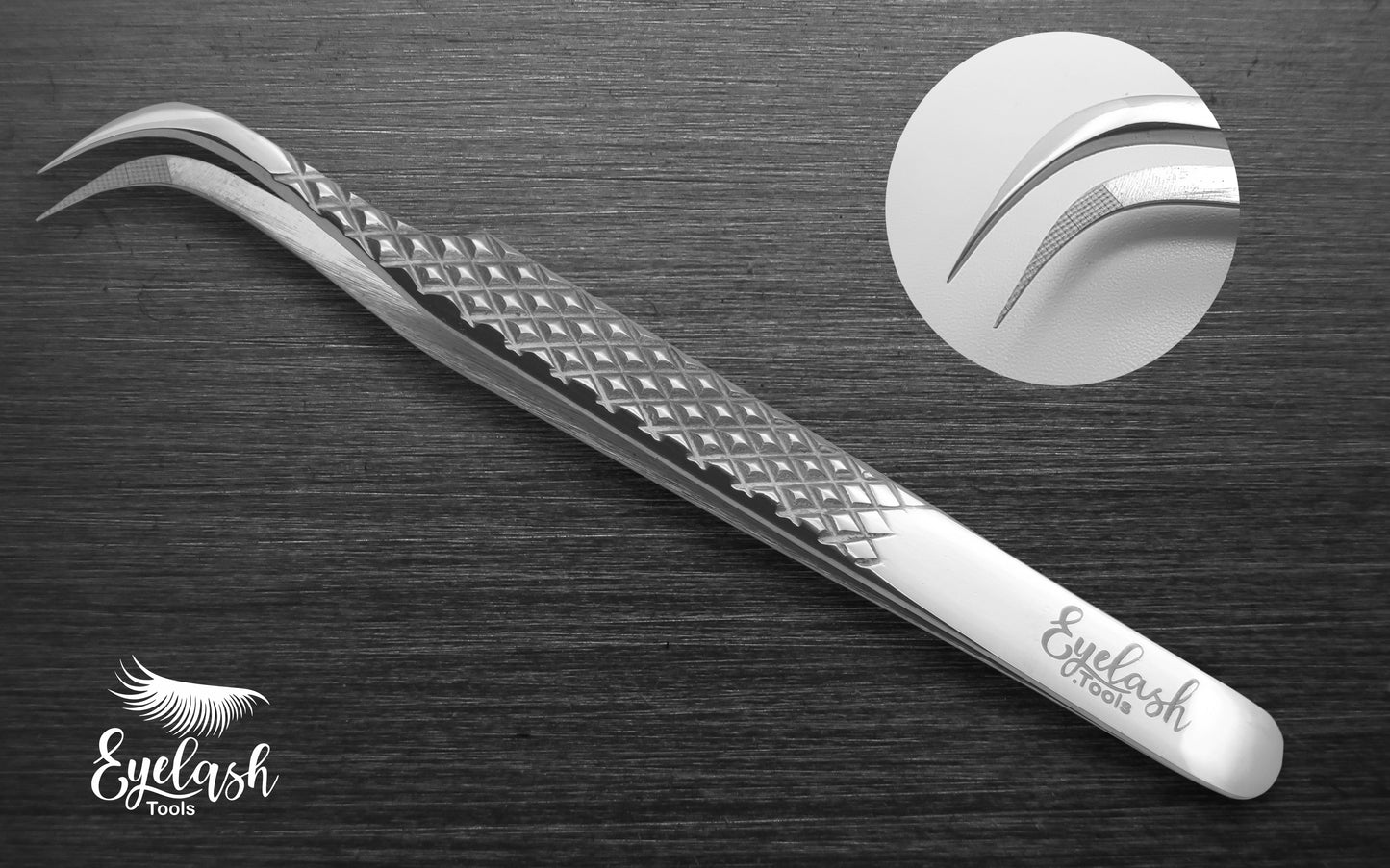 Professional 12-Piece Eyelash Extension Tweezer Kit - Scissors, Mirror & eyelash separator