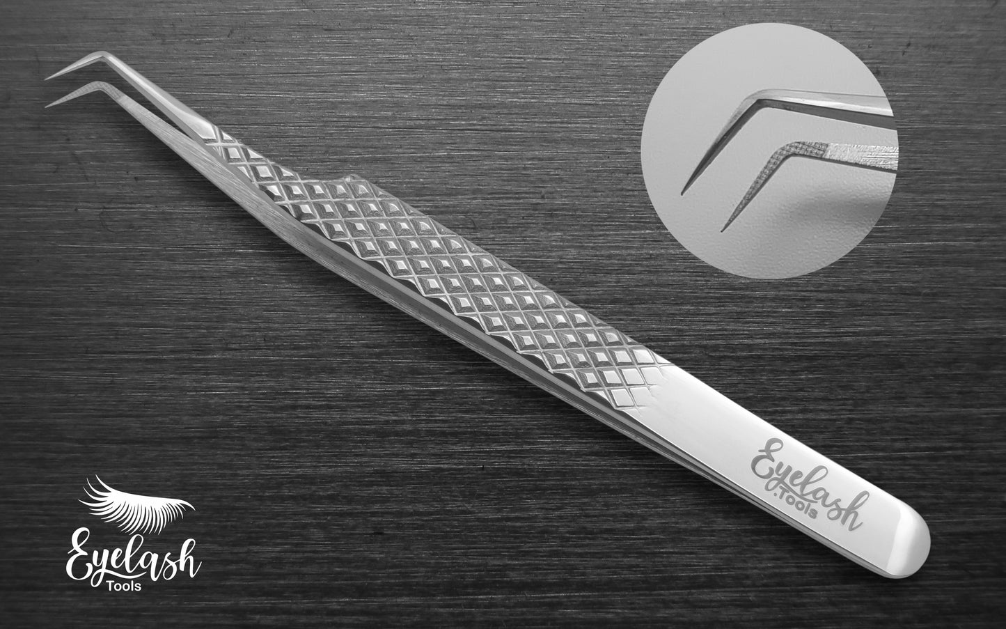 Professional 12-Piece Eyelash Extension Tweezer Kit - Scissors, Mirror & eyelash separator