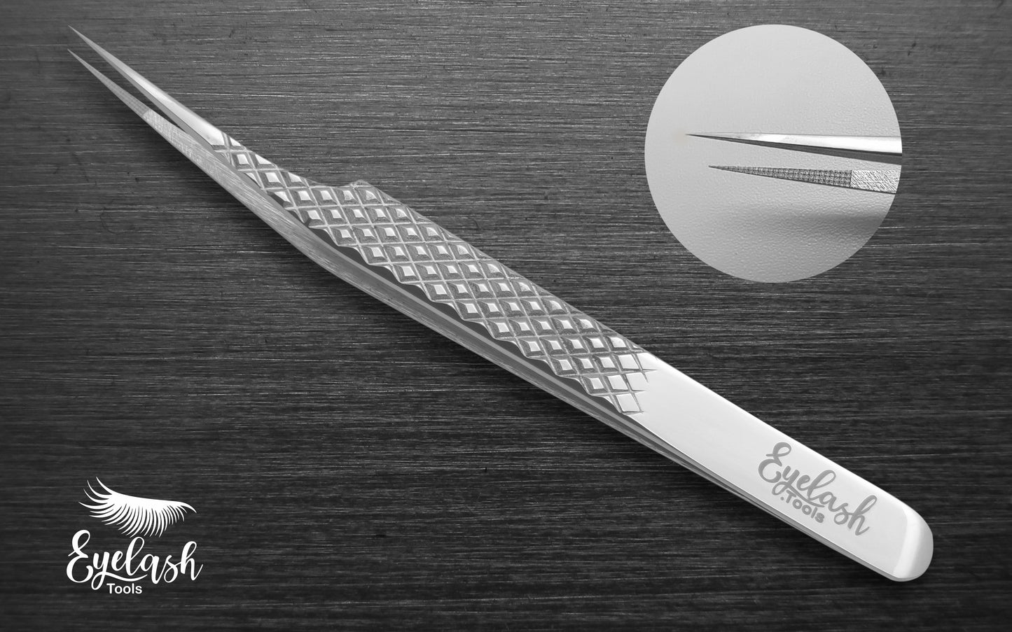 Professional 12-Piece Eyelash Extension Tweezer Kit - Scissors, Mirror & eyelash separator