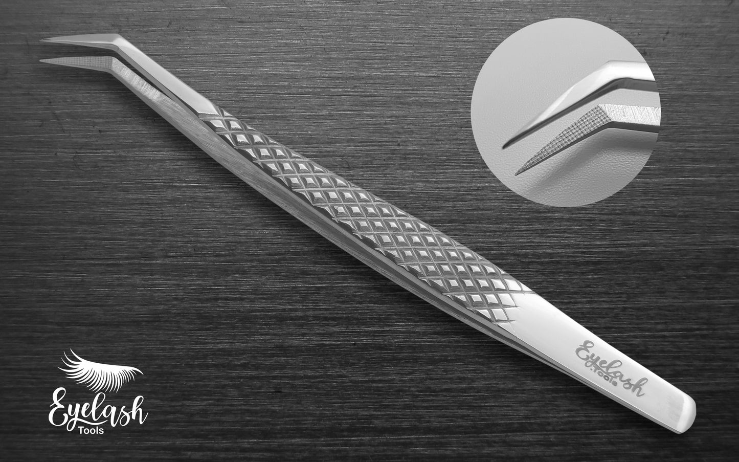 Professional 12-Piece Eyelash Extension Tweezer Kit - Scissors, Mirror & eyelash separator