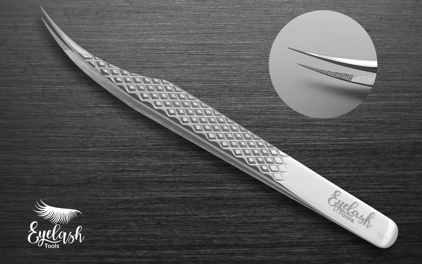 Professional 12-Piece Eyelash Extension Tweezer Kit - Scissors, Mirror & eyelash separator