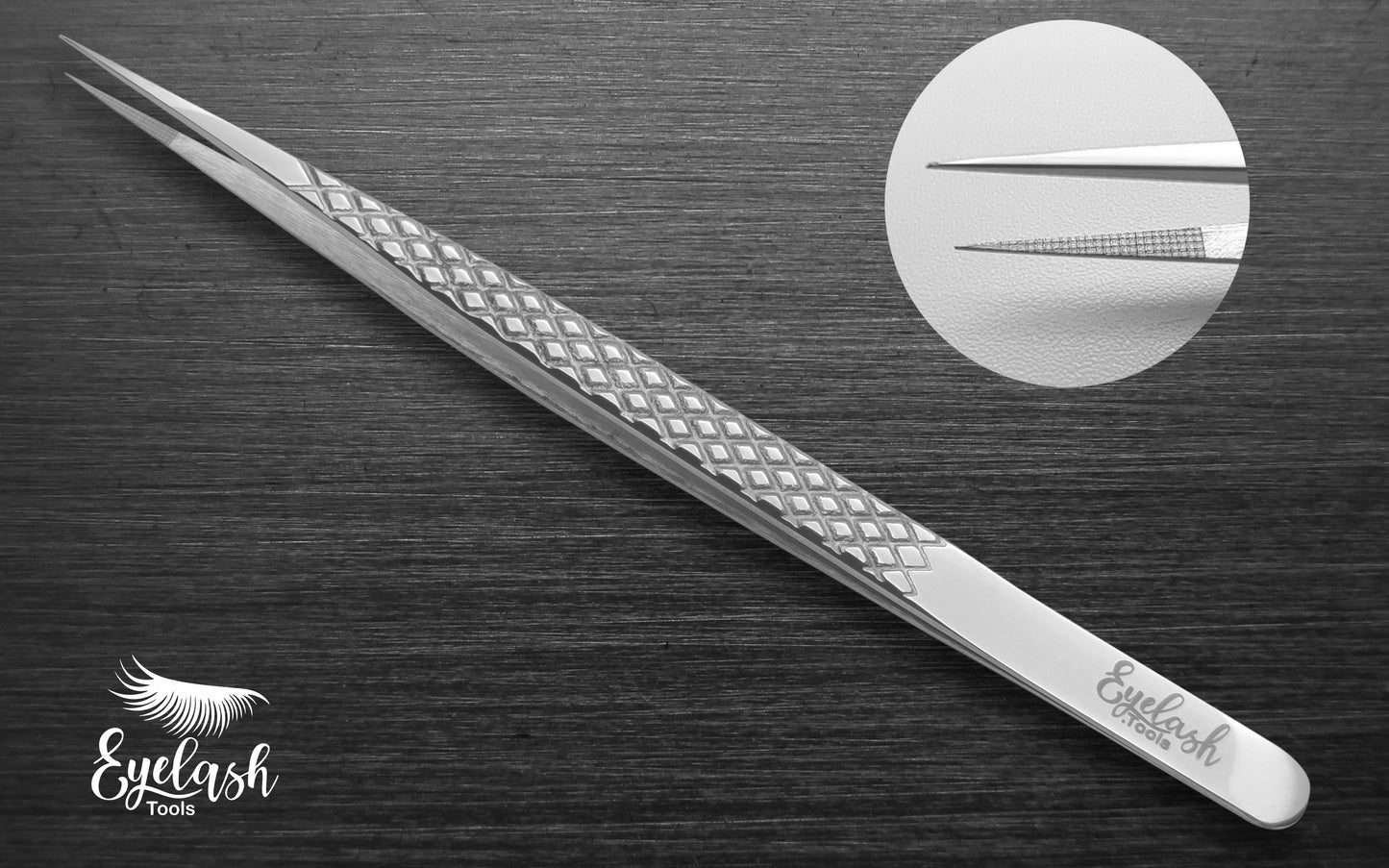 Professional 12-Piece Eyelash Extension Tweezer Kit - Scissors, Mirror & eyelash separator