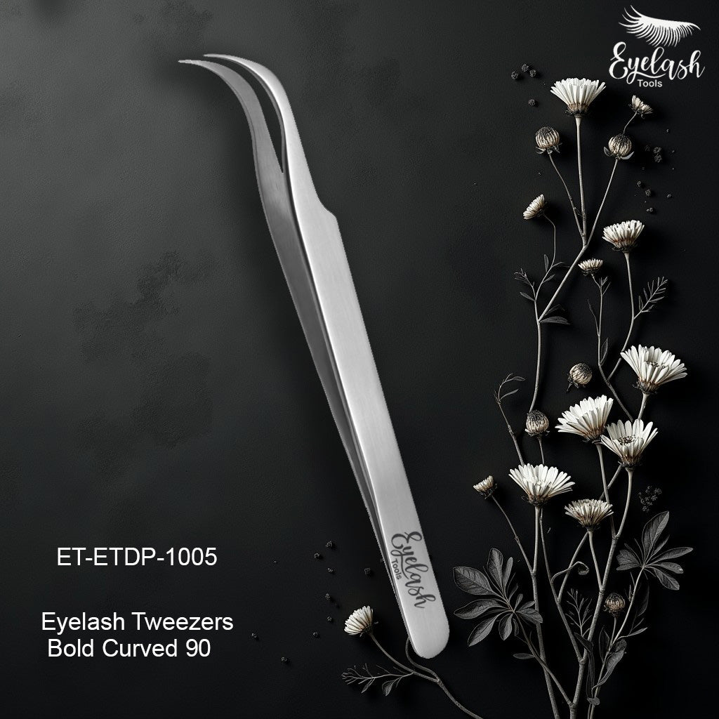Eyelash Tweezers Bold Curved