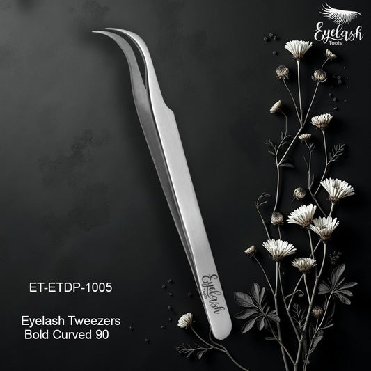 Eyelash Tweezers Bold Curved